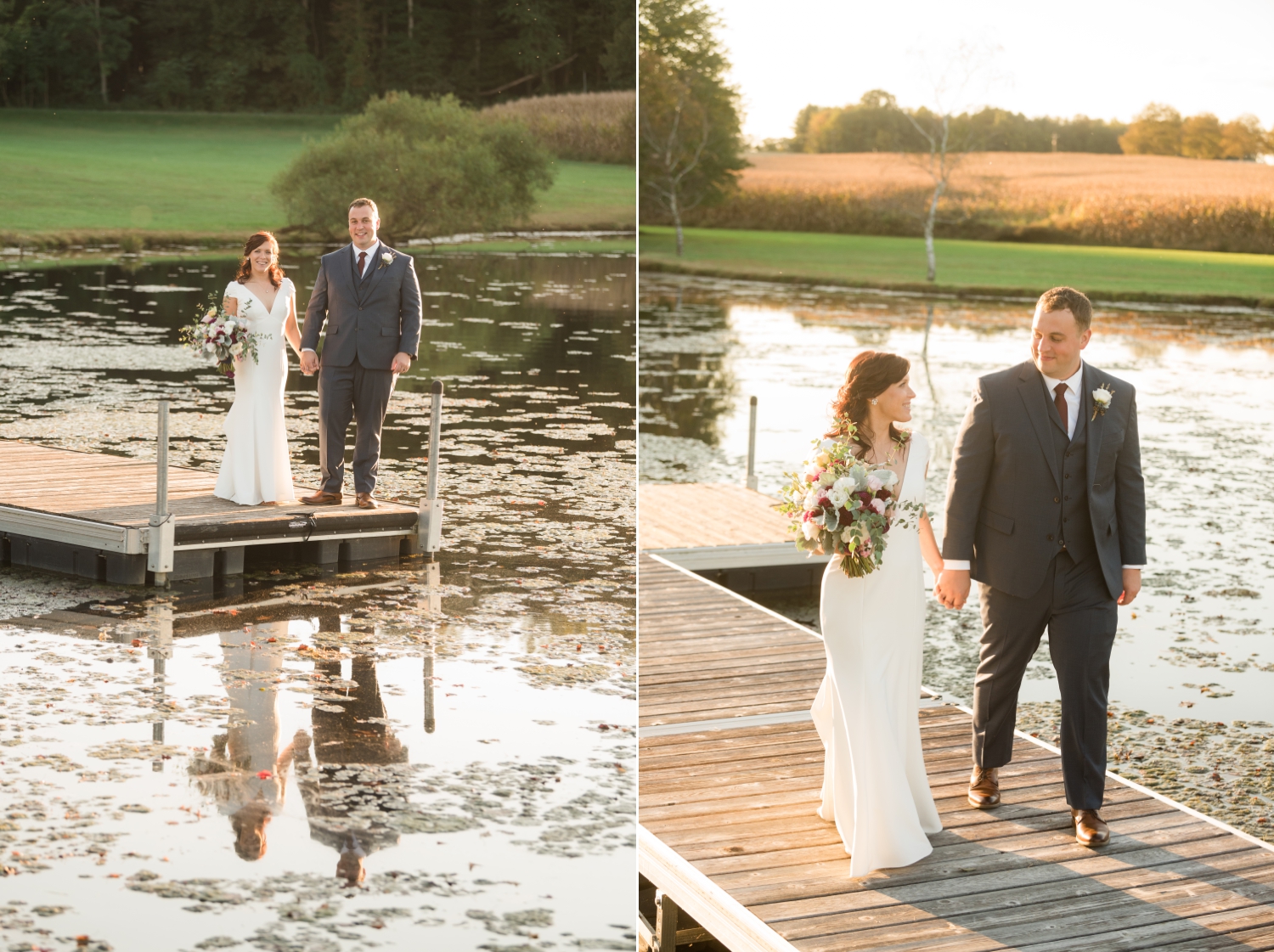 Tusculum Farm pond wedding photos