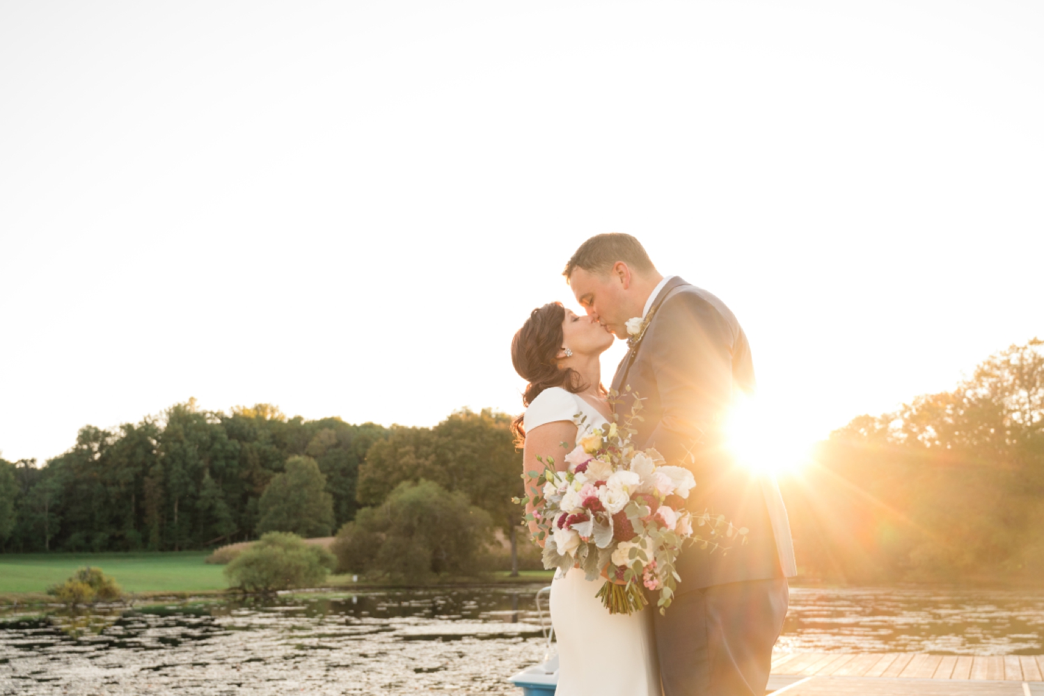 Tusculum Farm pond wedding photos