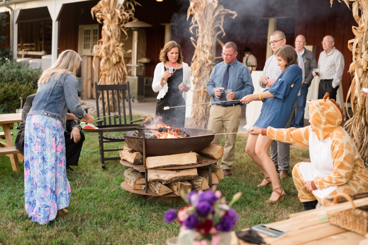 Tusculum Farm fall wedding outdoor reception