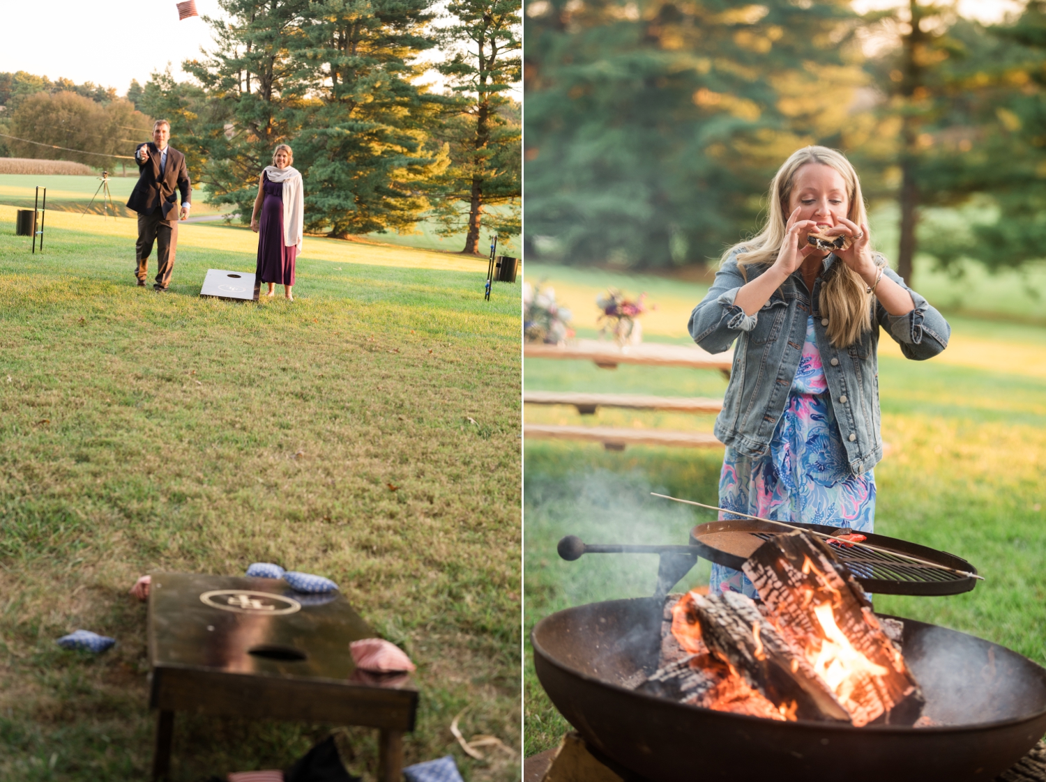 Tusculum Farm fall wedding outdoor reception