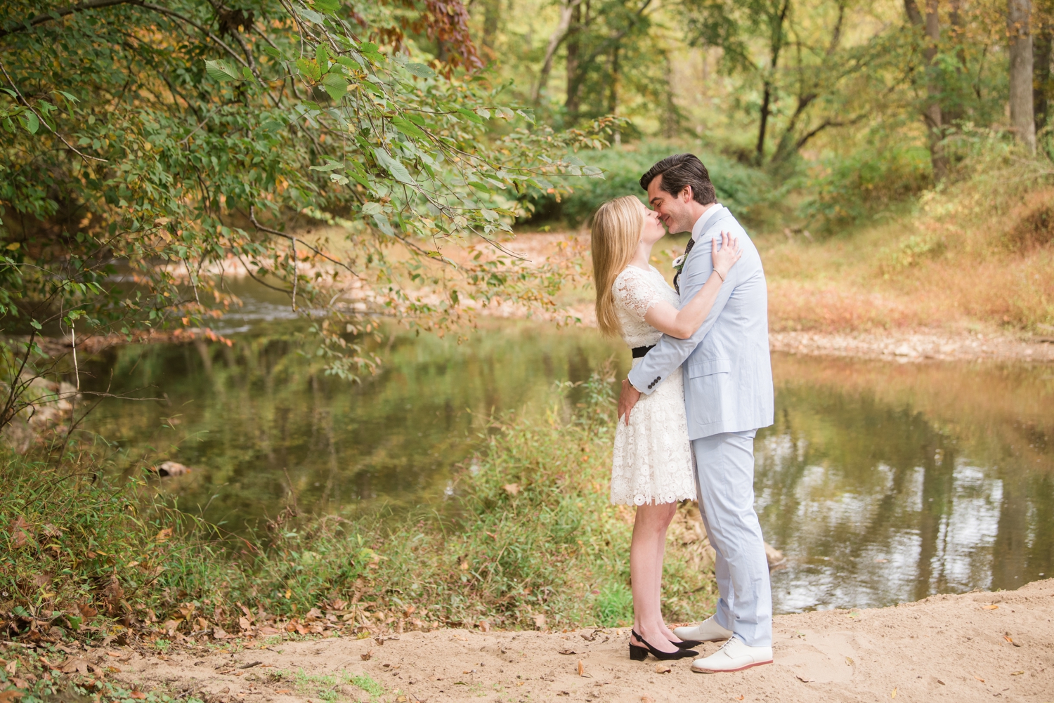 Baltimore Micro wedding couple photos by the water