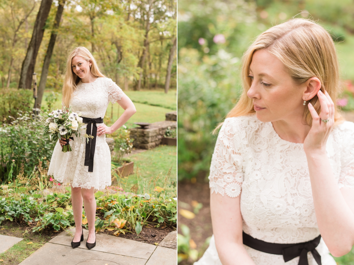 short ivory bridal dress for a micro wedding