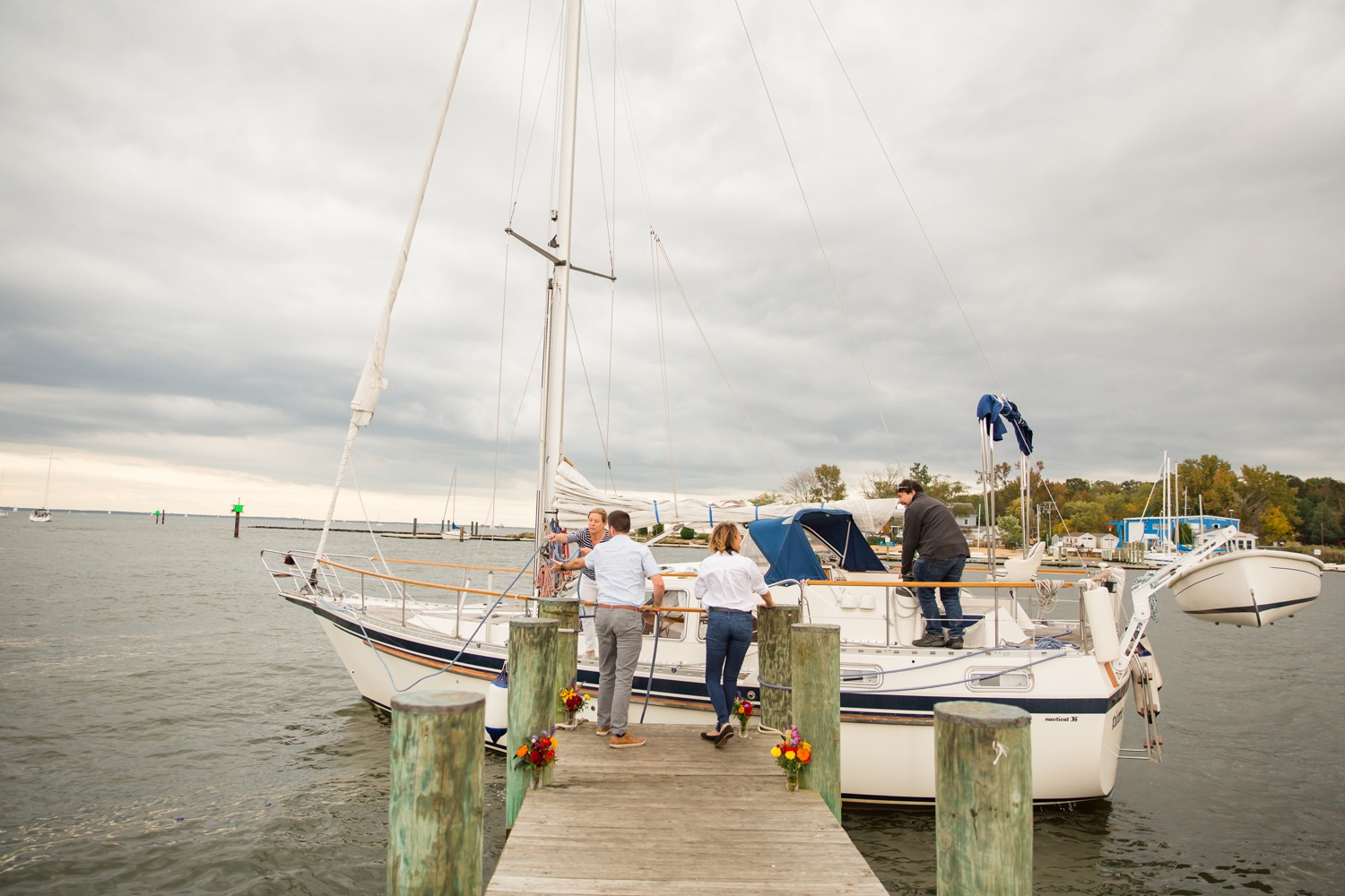 Annapolis elopement on the docks of Annapolis Maritime museum