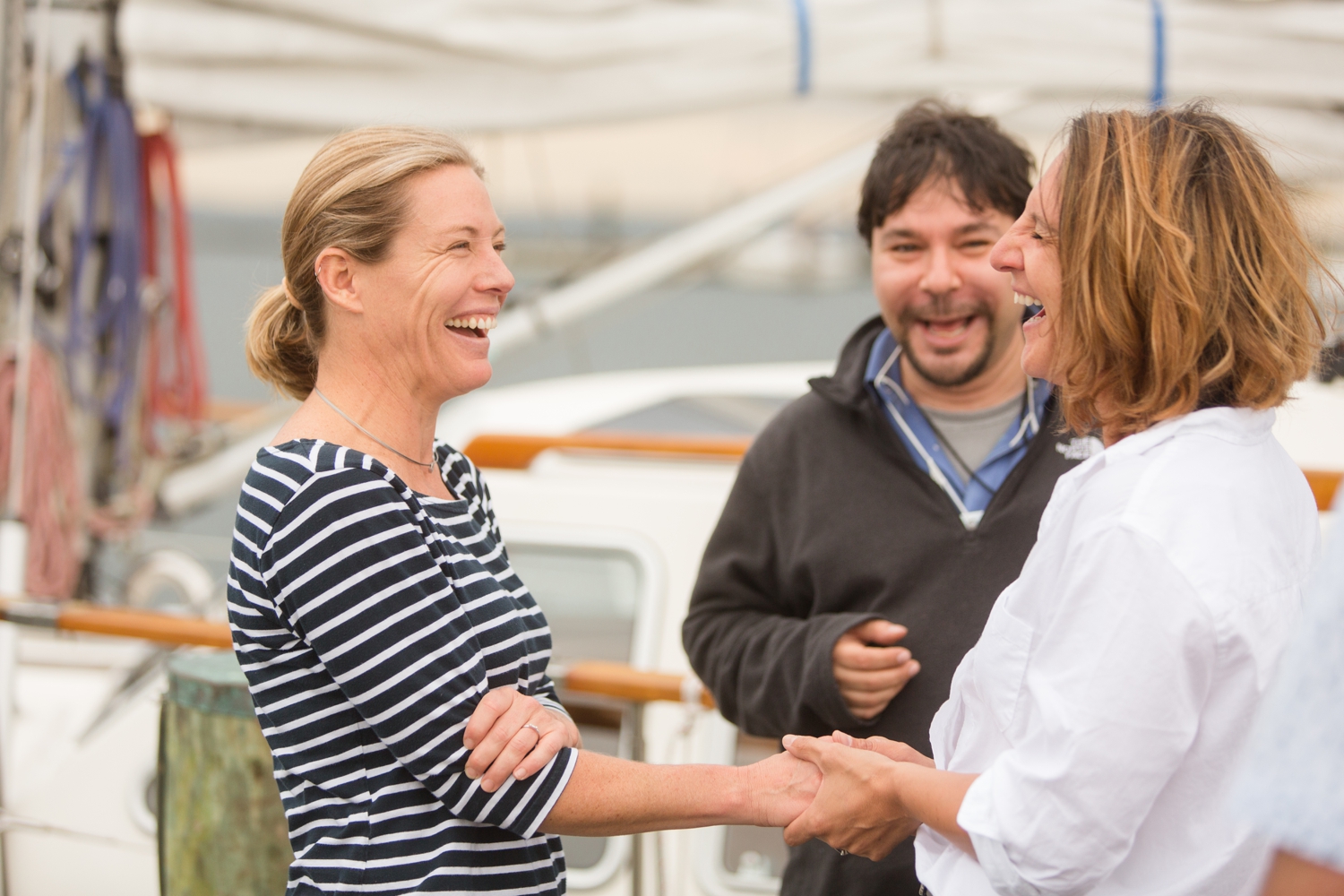 Annapolis elopement ceremony on the docks of Annapolis Maritime museum