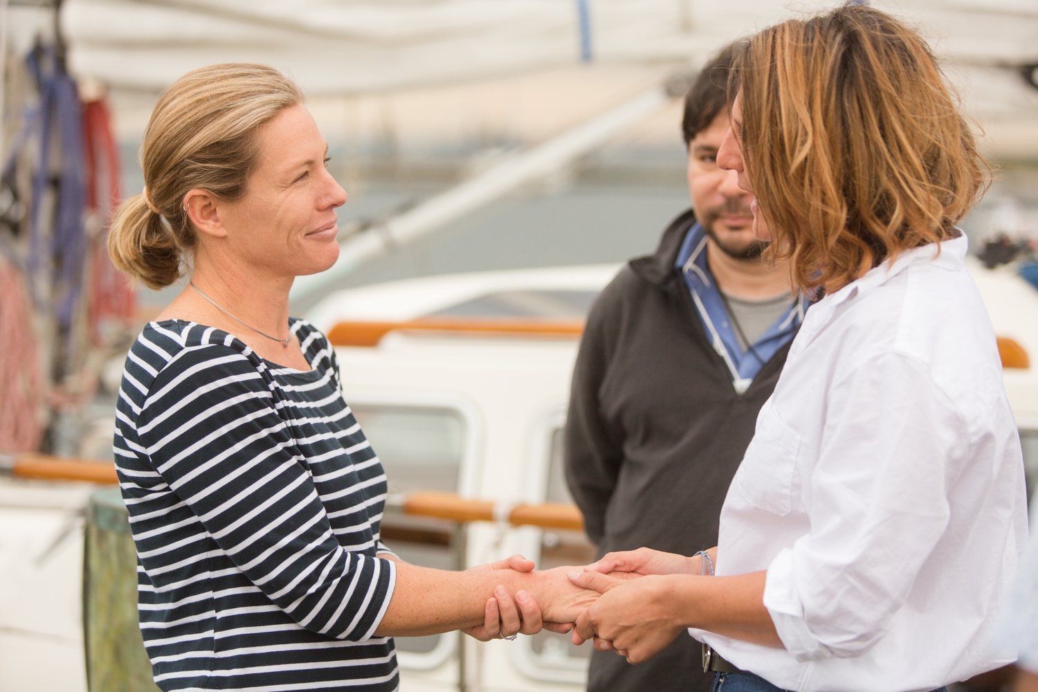 Annapolis elopement ceremony on the docks of Annapolis Maritime museum