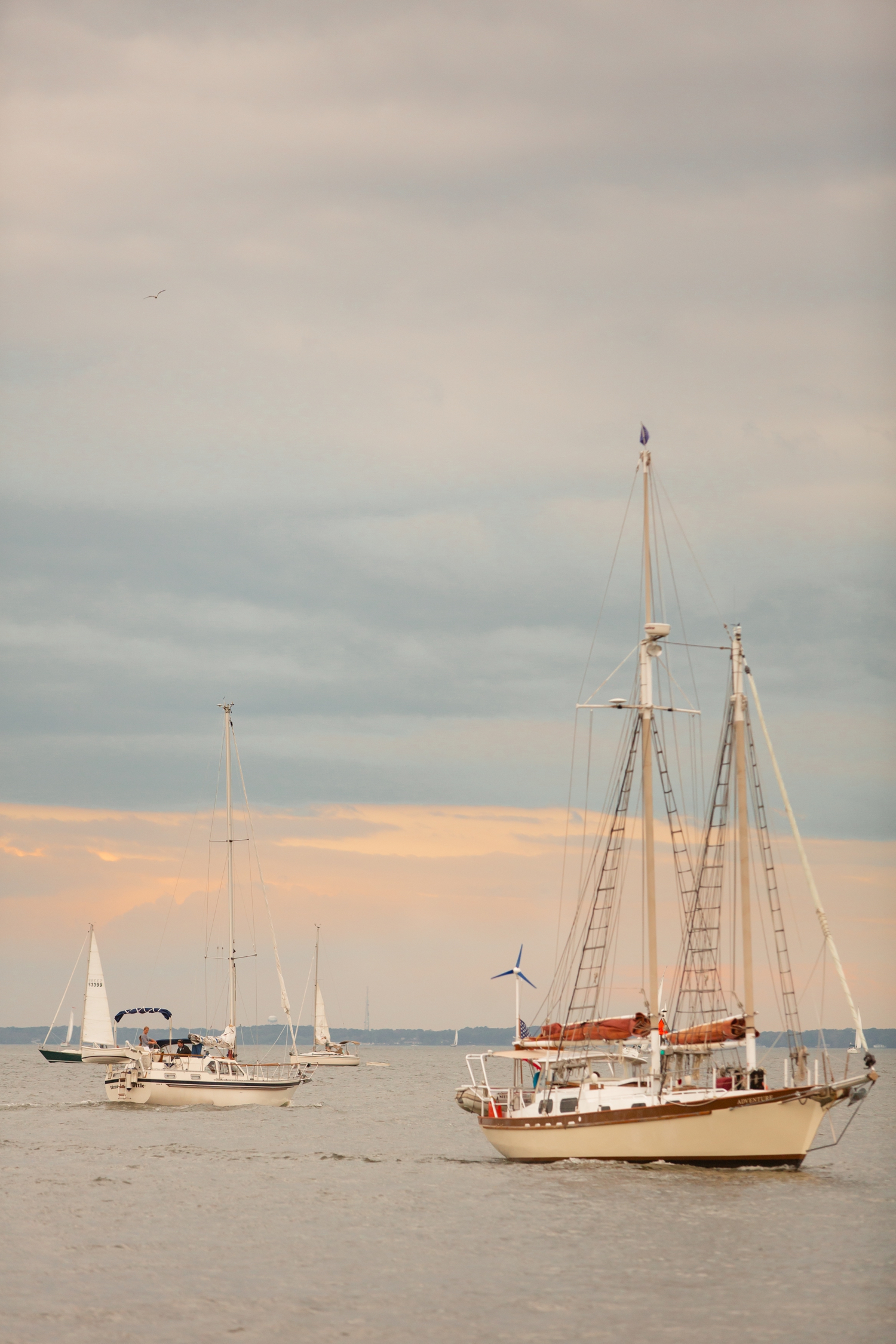 Couple sails off elopement photographs