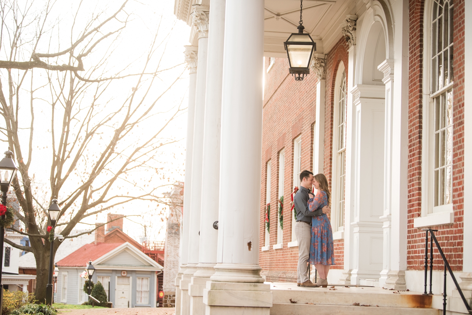 Winter State House Annapolis Engagement Photos