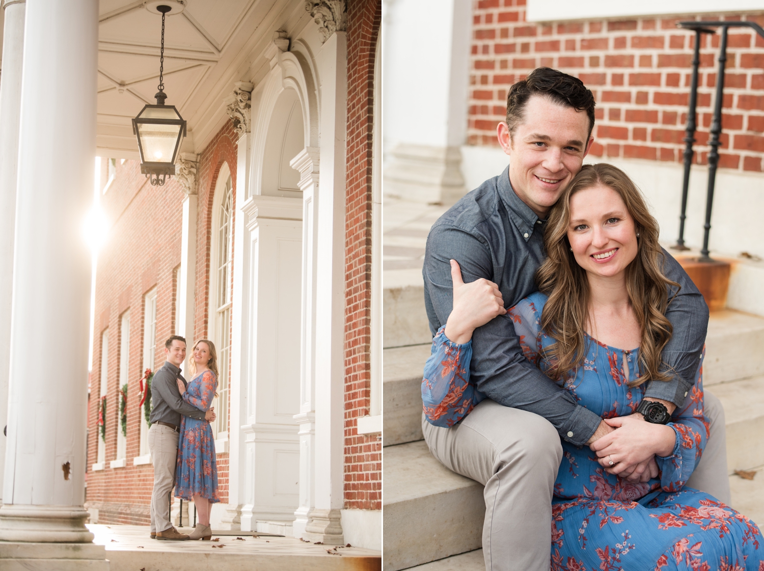 Winter State House Annapolis Engagement Photos