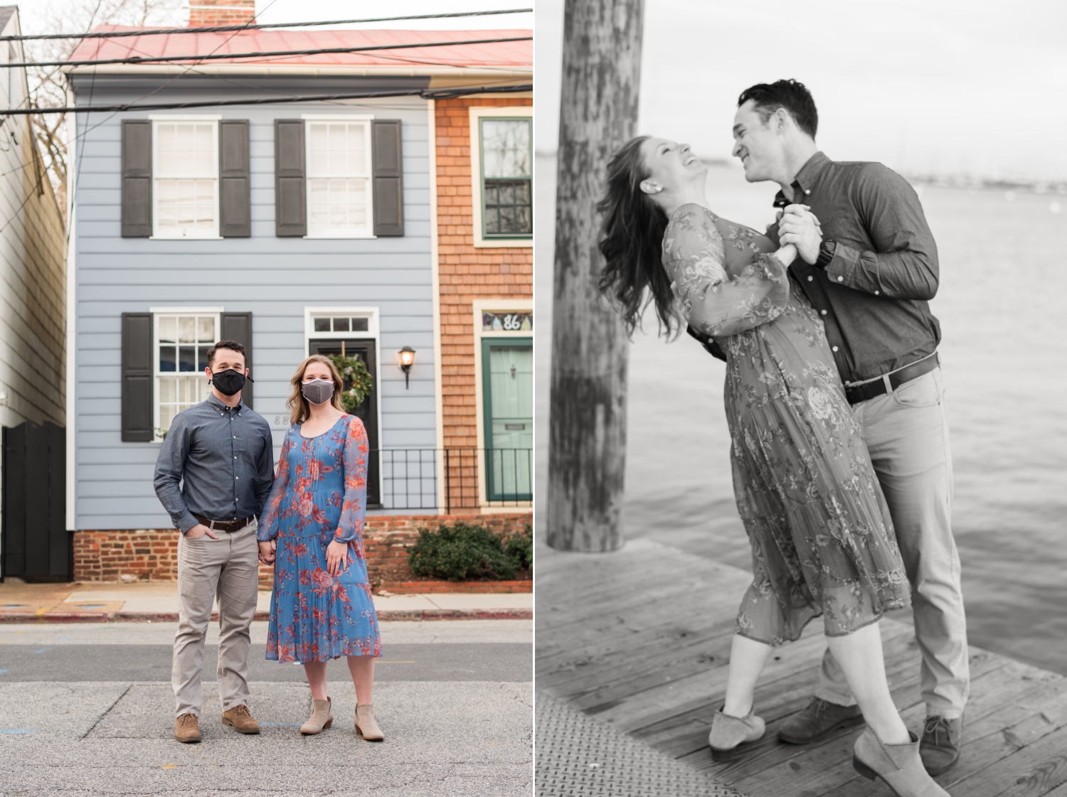 City Dock annapolis engagement session