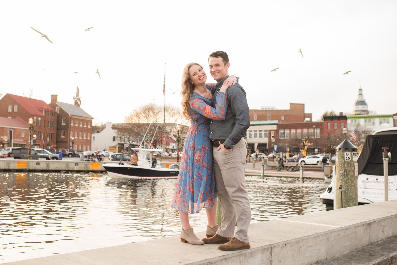 City Dock annapolis engagement session