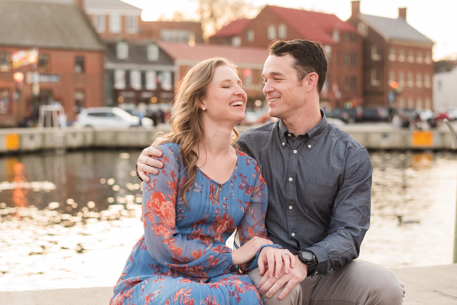 City Dock annapolis engagement session