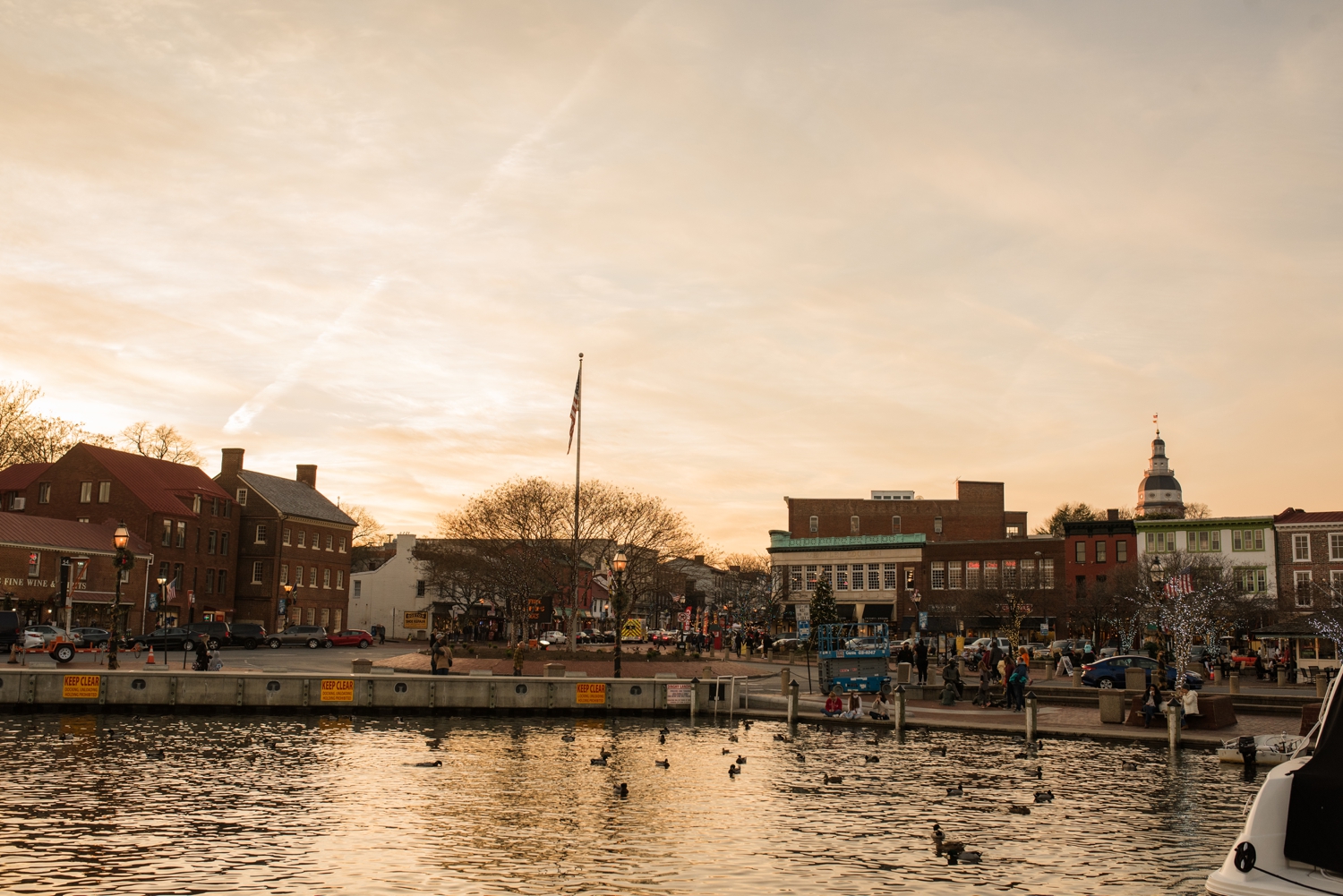 City Dock annapolis engagement photo session