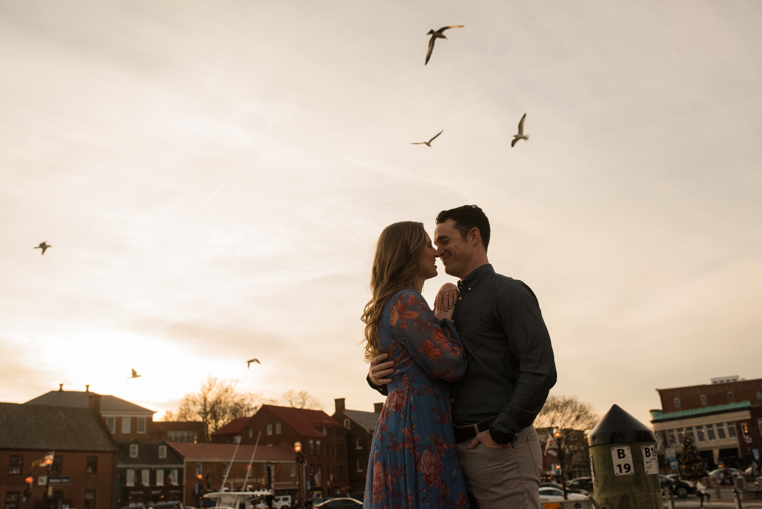 City Dock annapolis engagement photo session