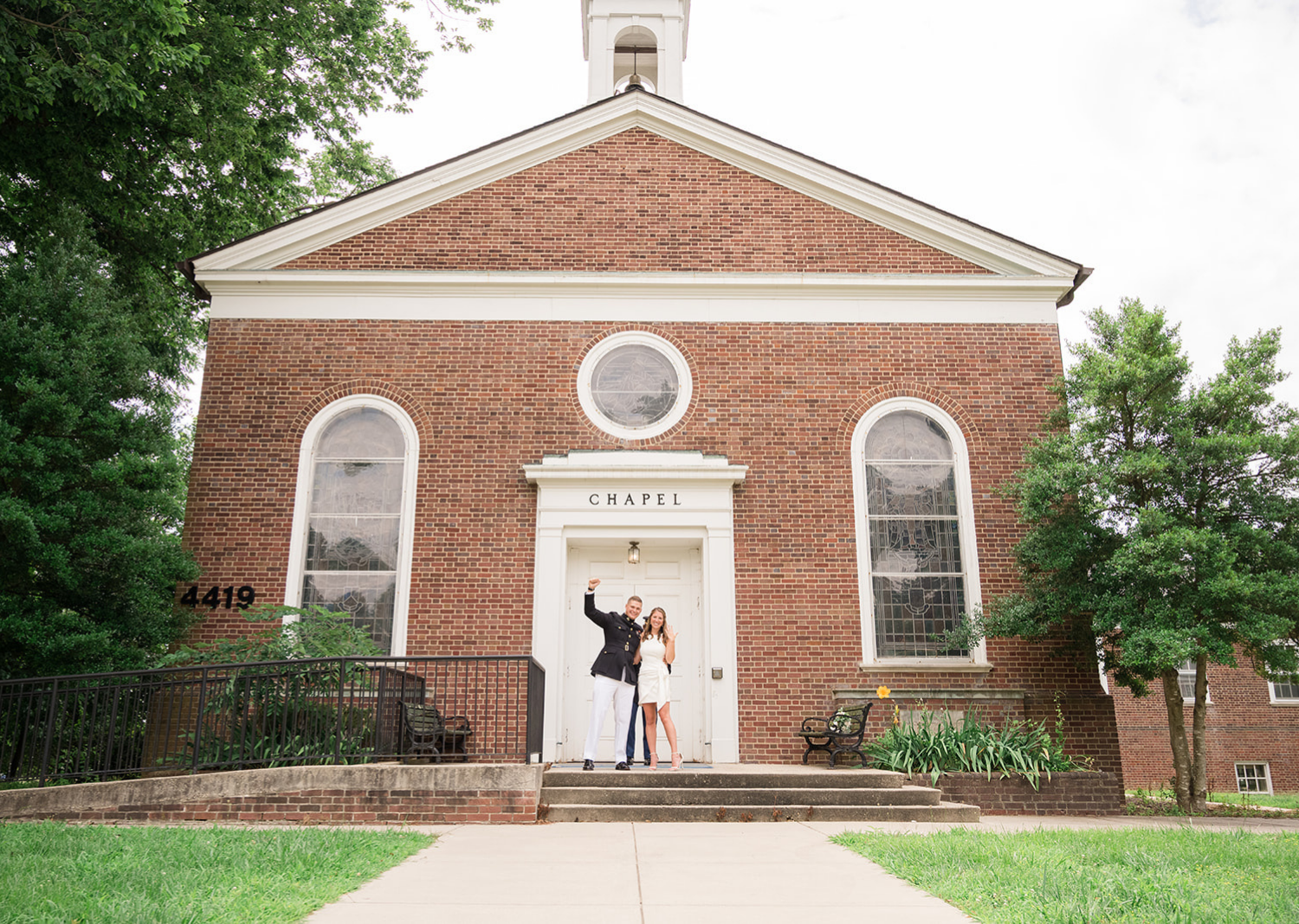 bride and groom celebrate their elopement 