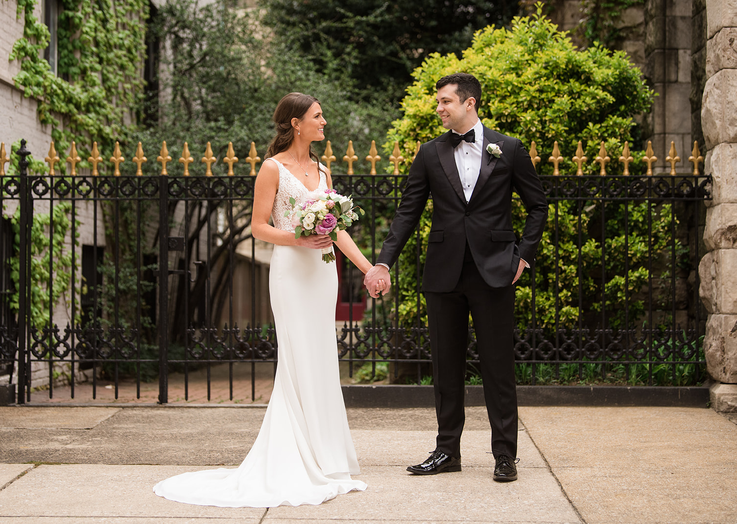 bride and groom wedding day portraits in Baltimore