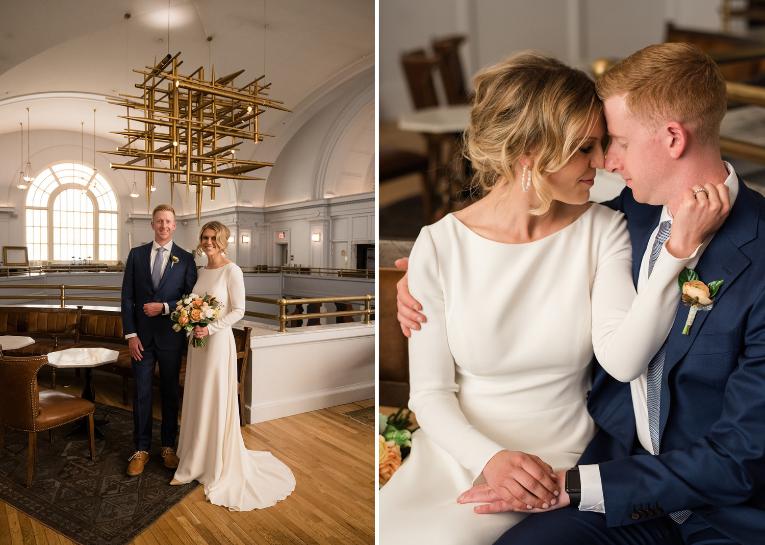 bride and groom share some intimate moments before their wedding ceremony