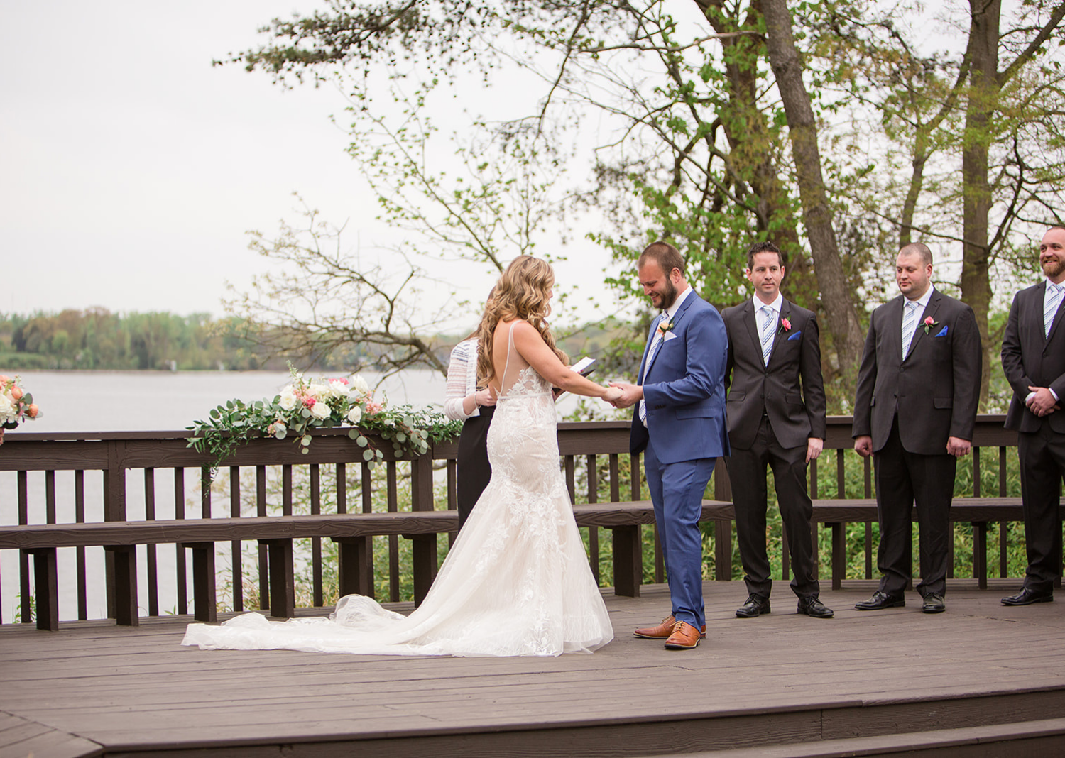 bride and groom during their wedding ceremony