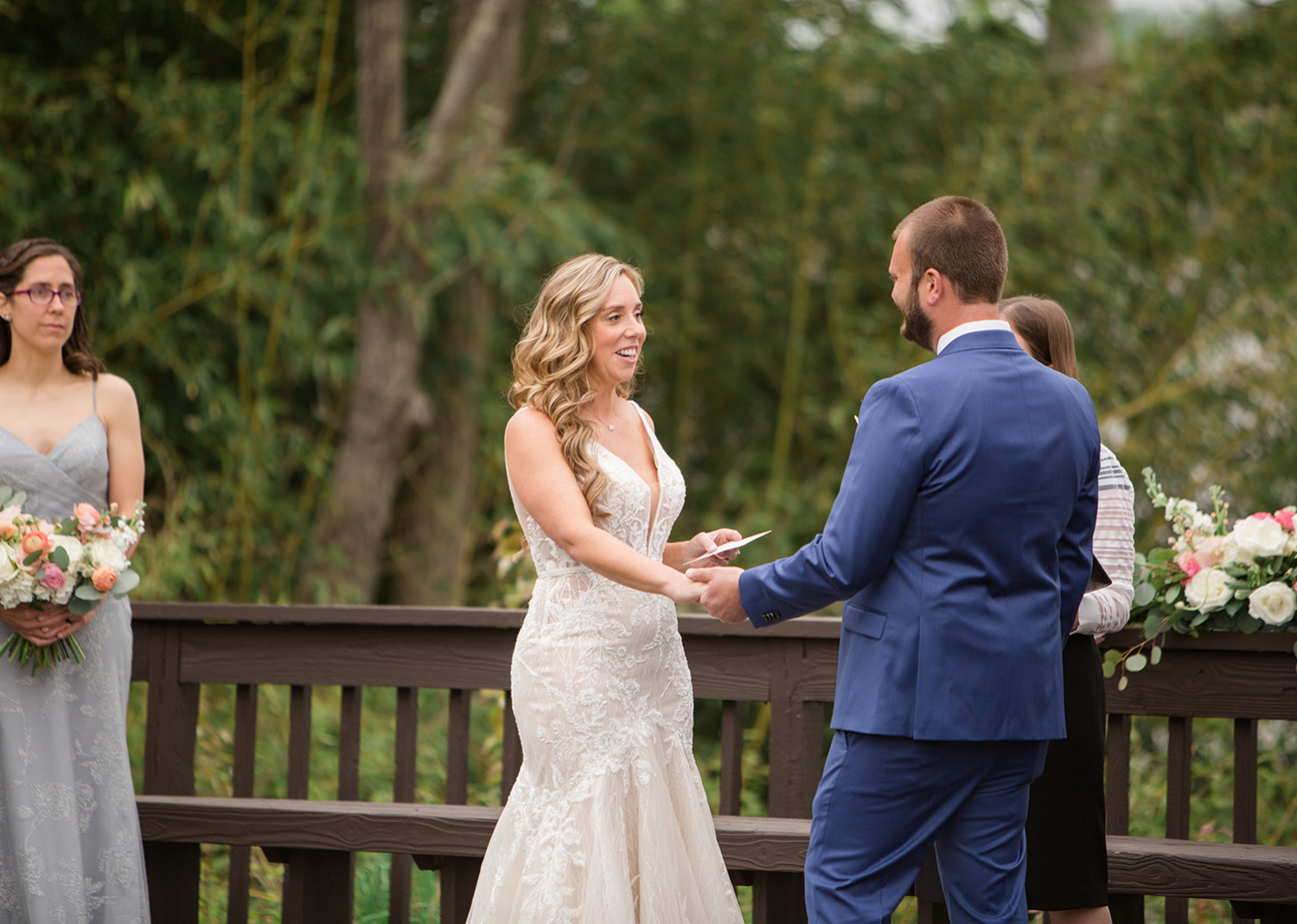 bride and groom during their wedding ceremony