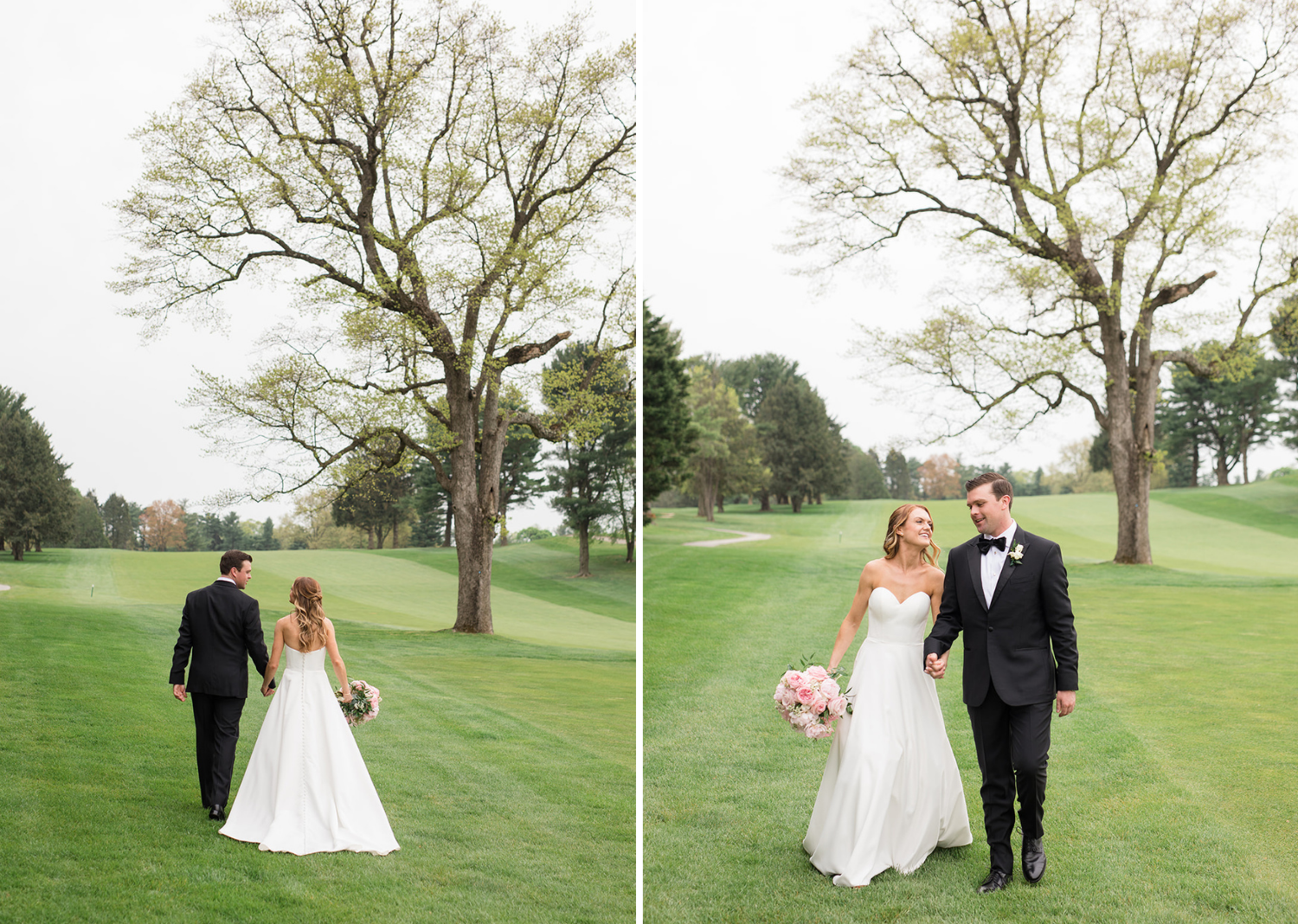 bride and groom outdoor wedding day portraits 