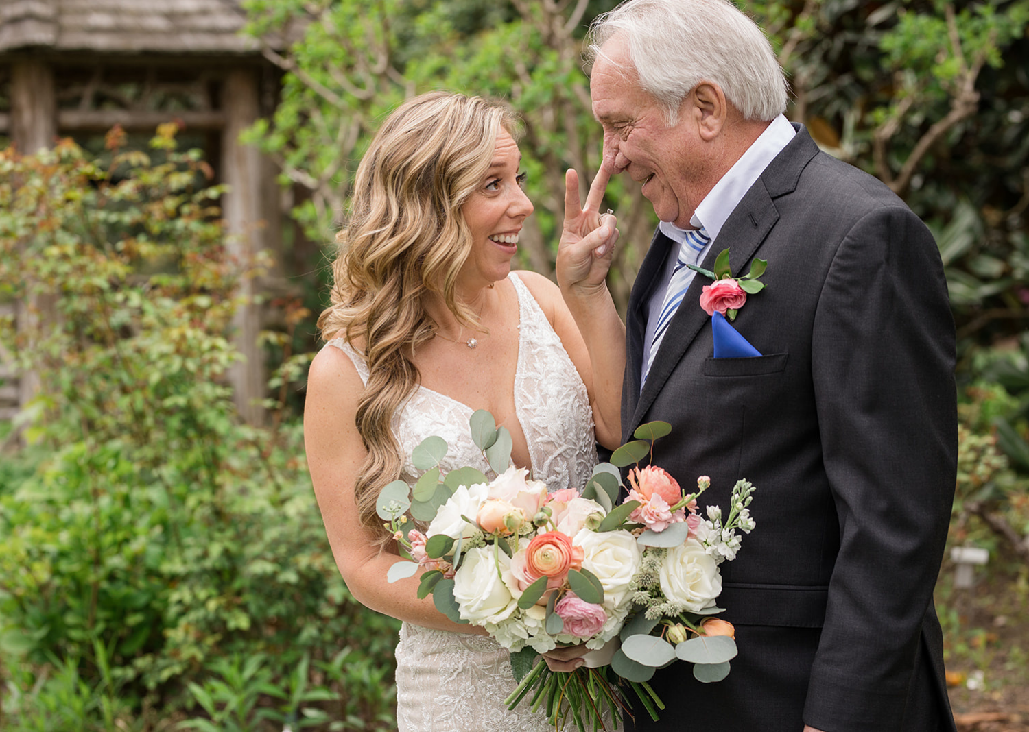 father of the bride and bride 