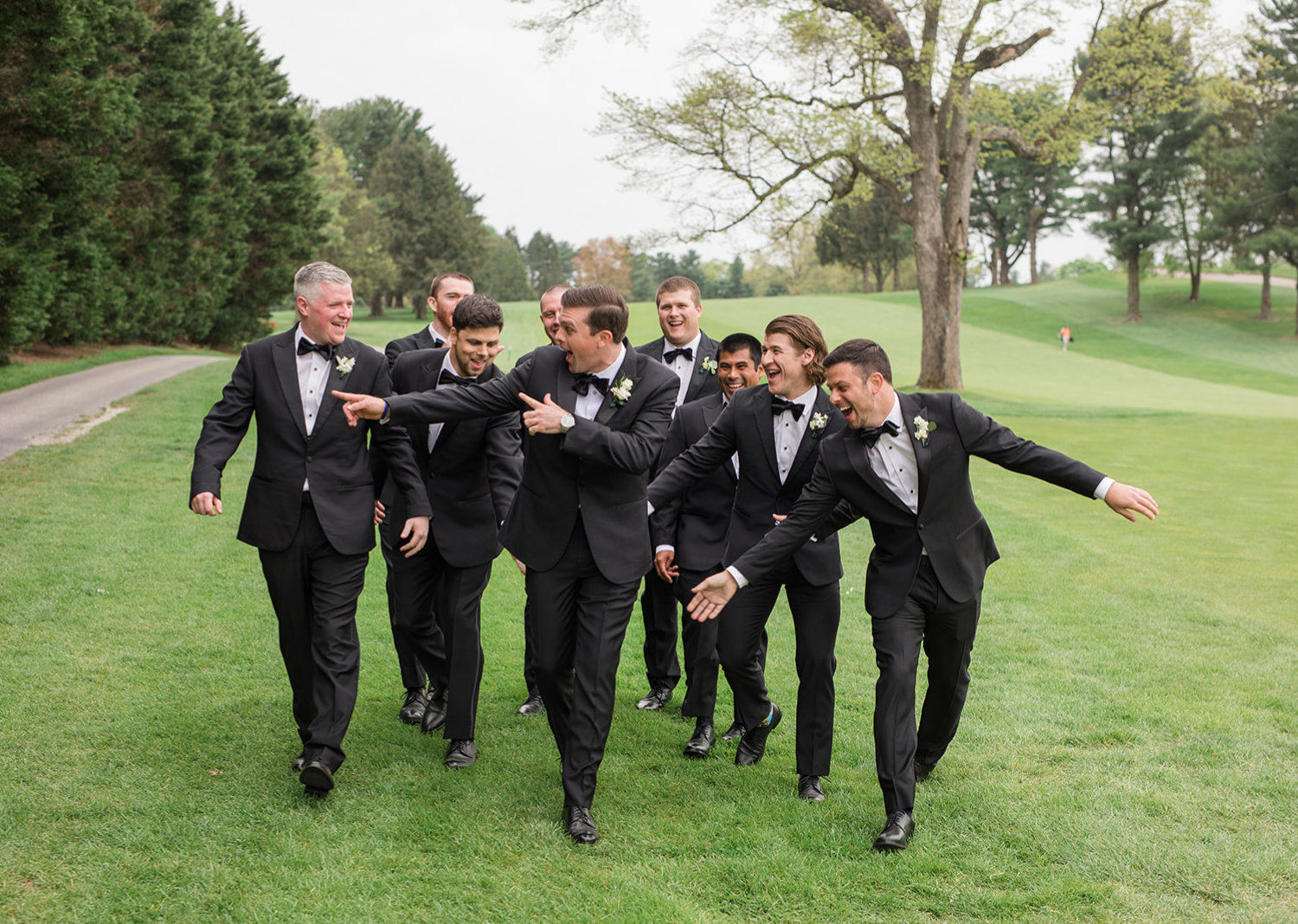 groom with his groomsmen 