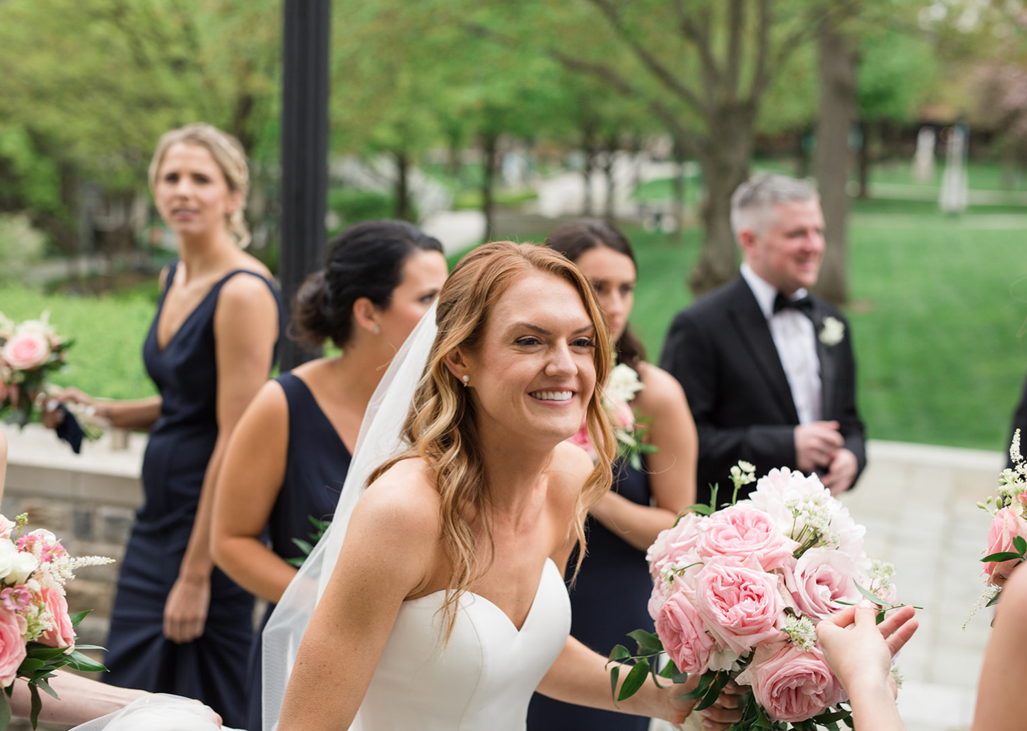 bride smiling 