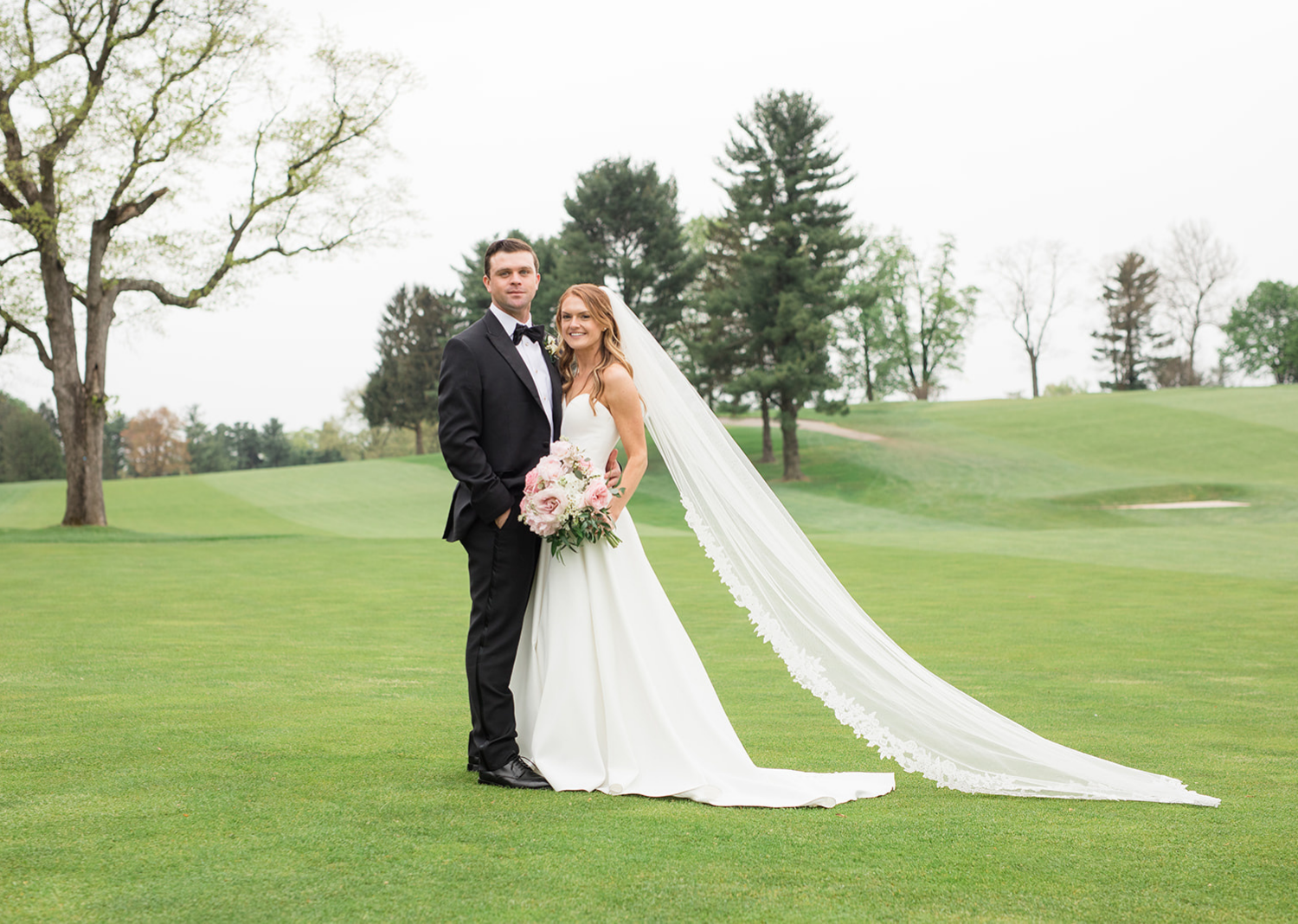 bride and groom outdoor wedding day portraits