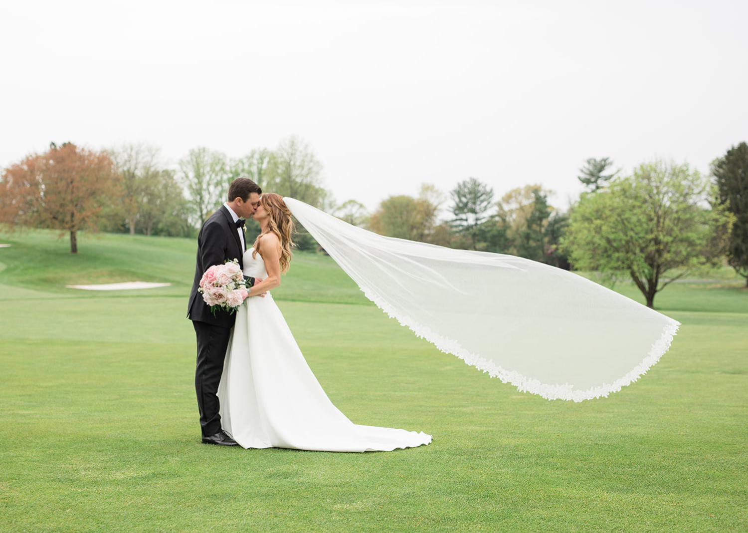 bride and groom outdoor wedding day portraits