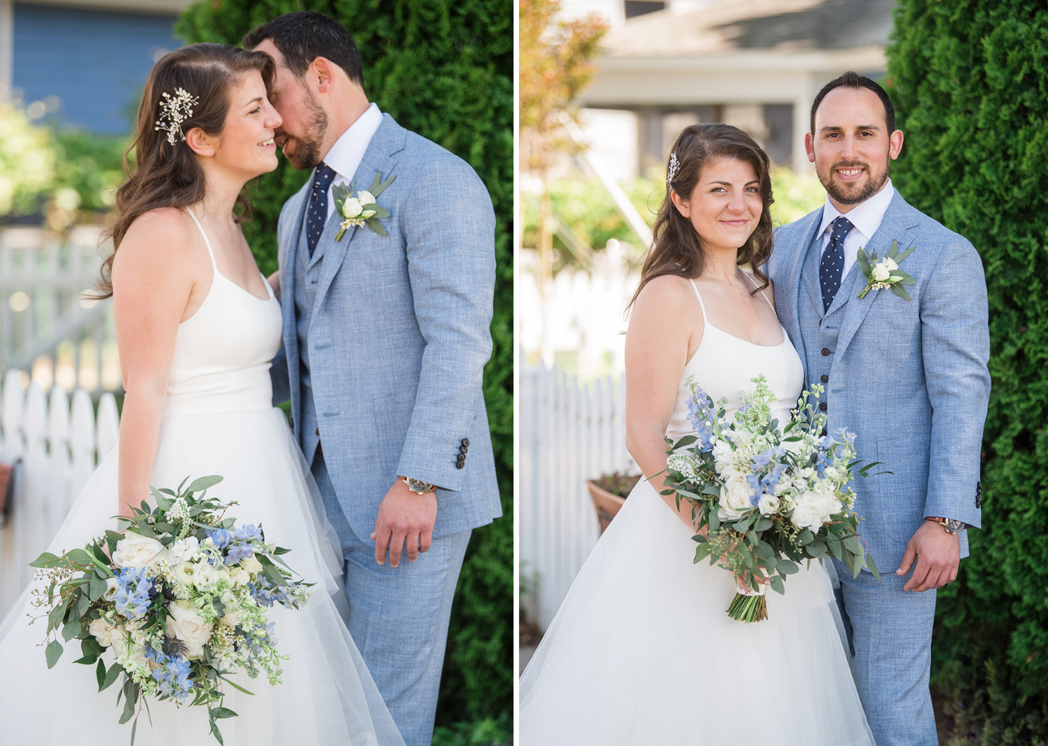 bride and groom outdoor portraits