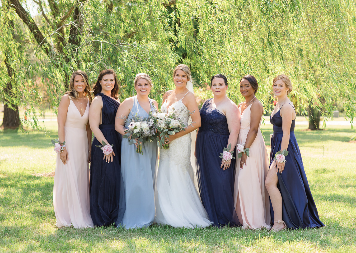 bridal party outdoor portraits 