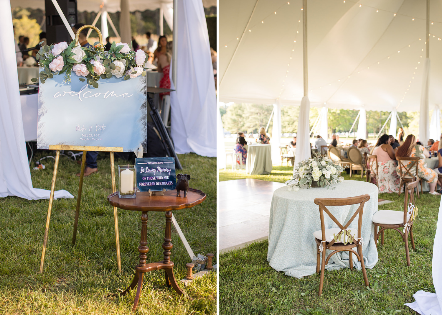 wedding decoration of the wedding reception