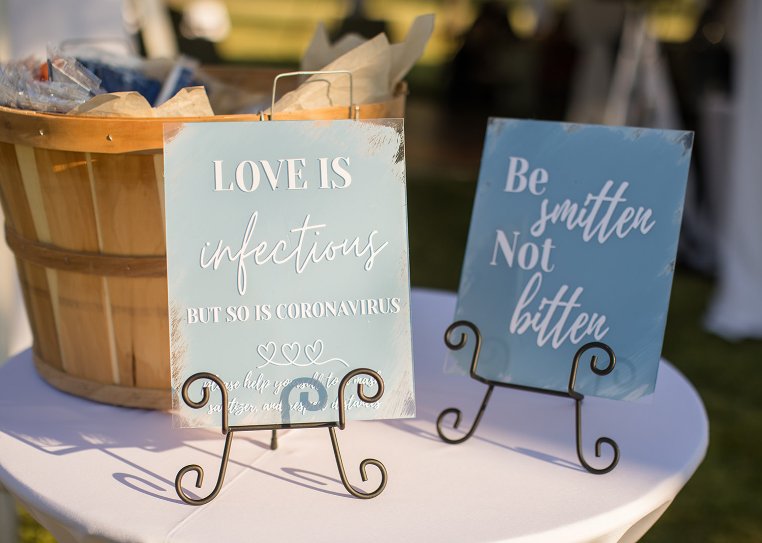 wedding decor on the wedding reception table