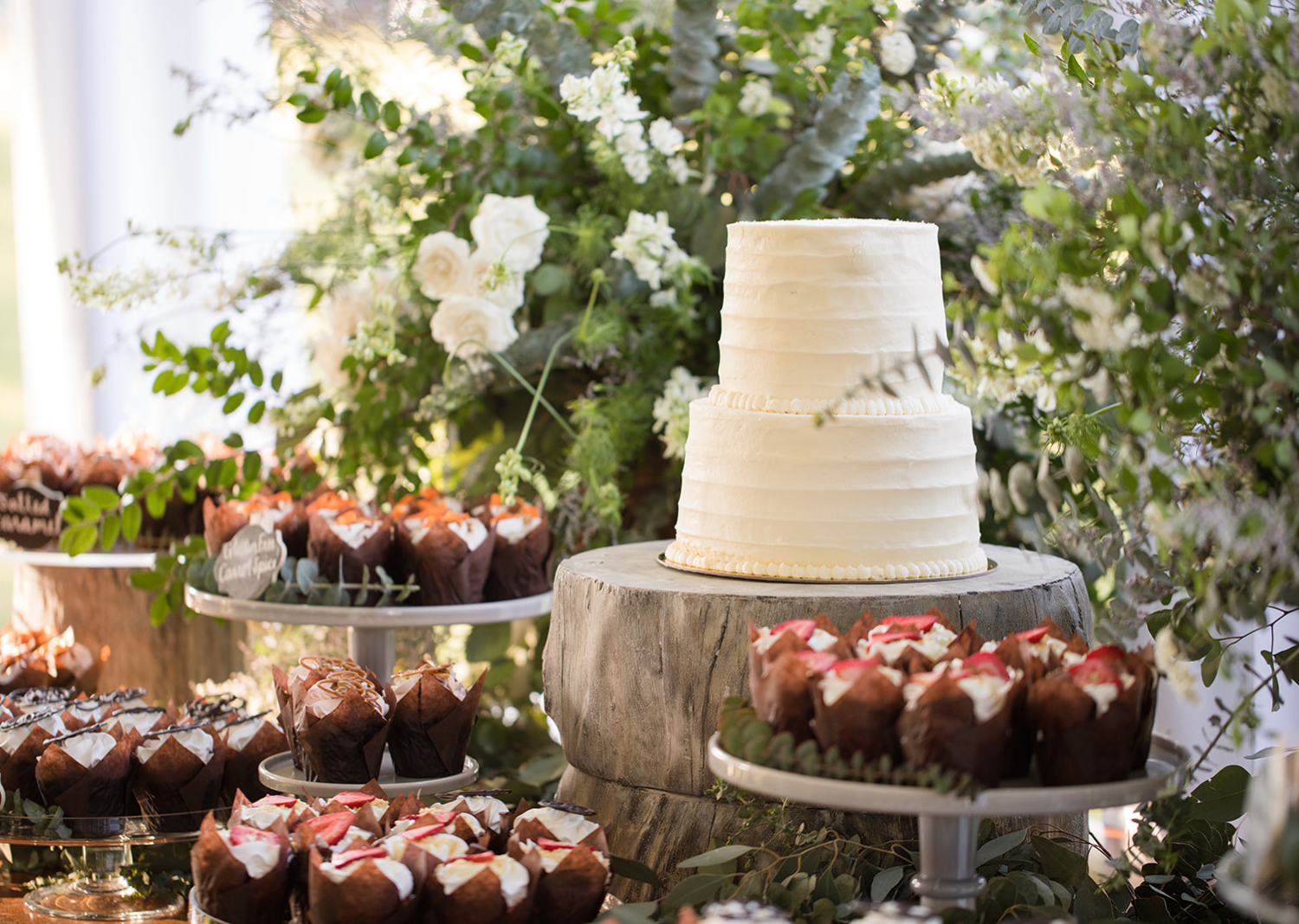 wedding reception dessert table 