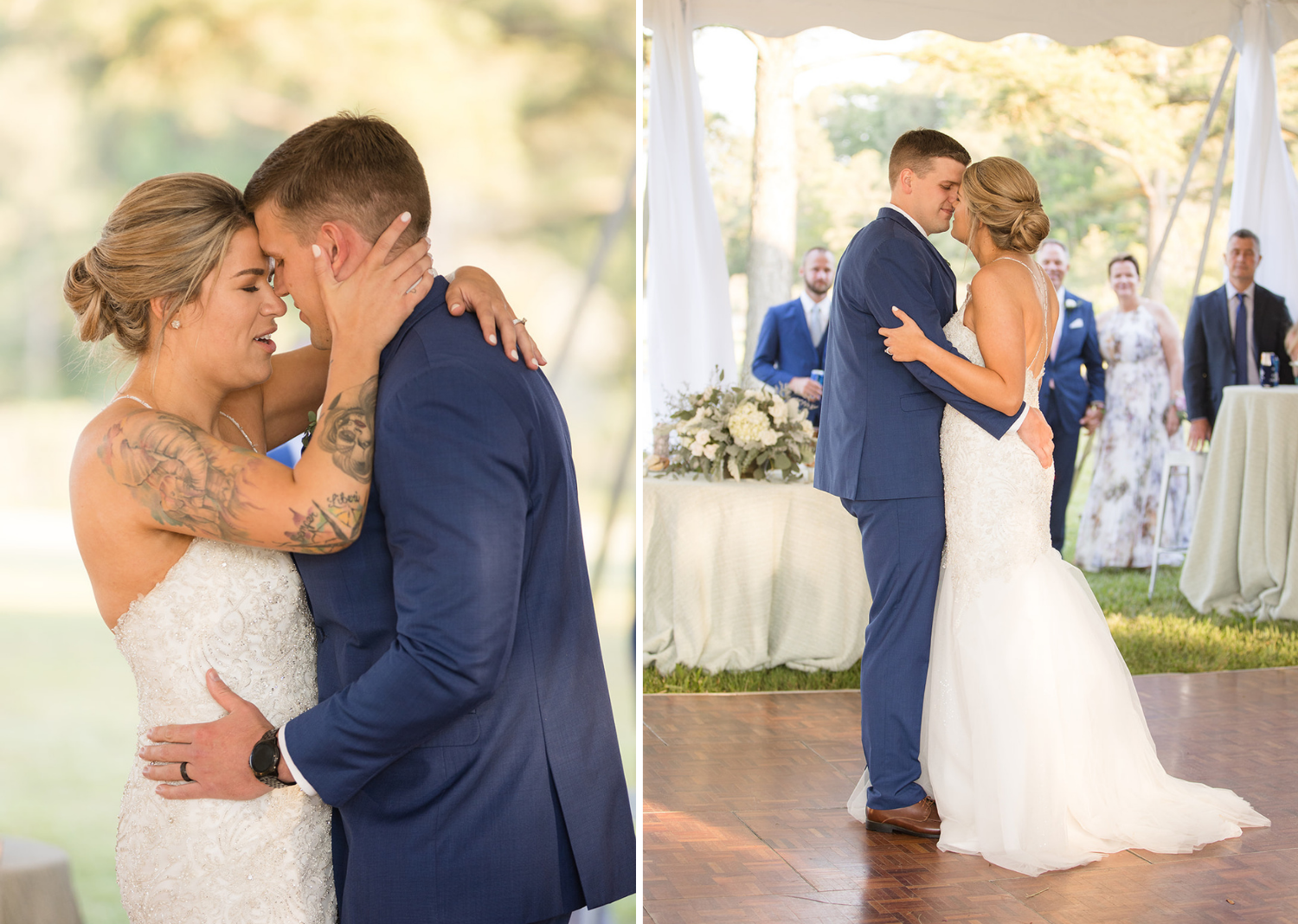 bride and groom during their first dance 