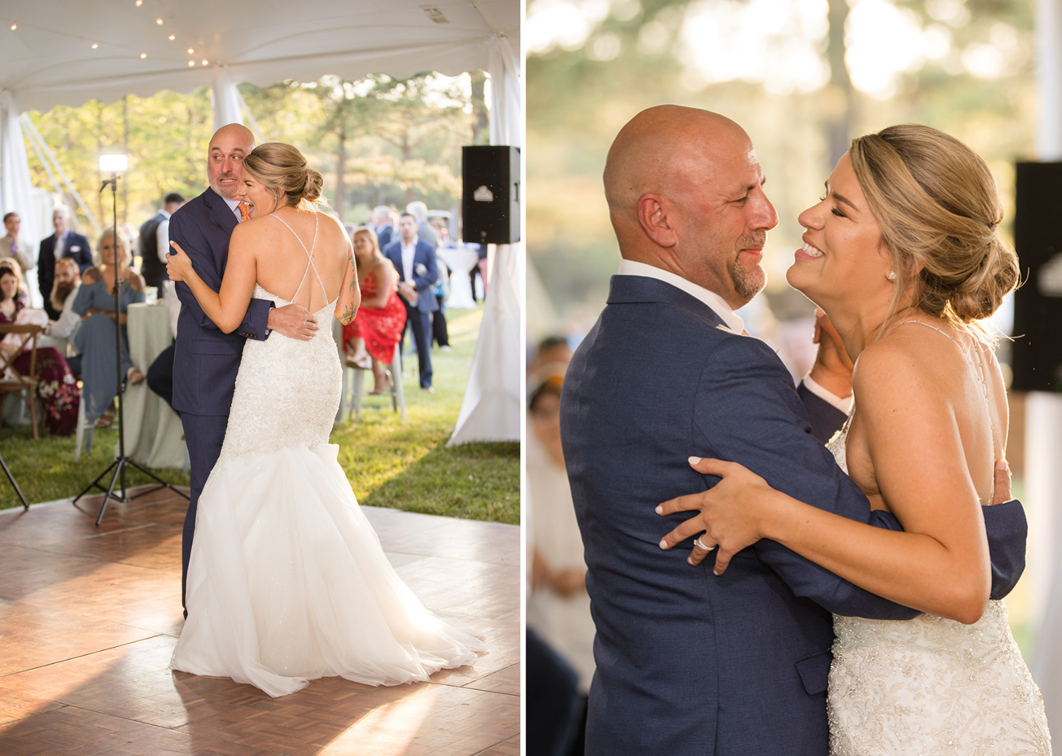 bride and her father during the father daughter dance 