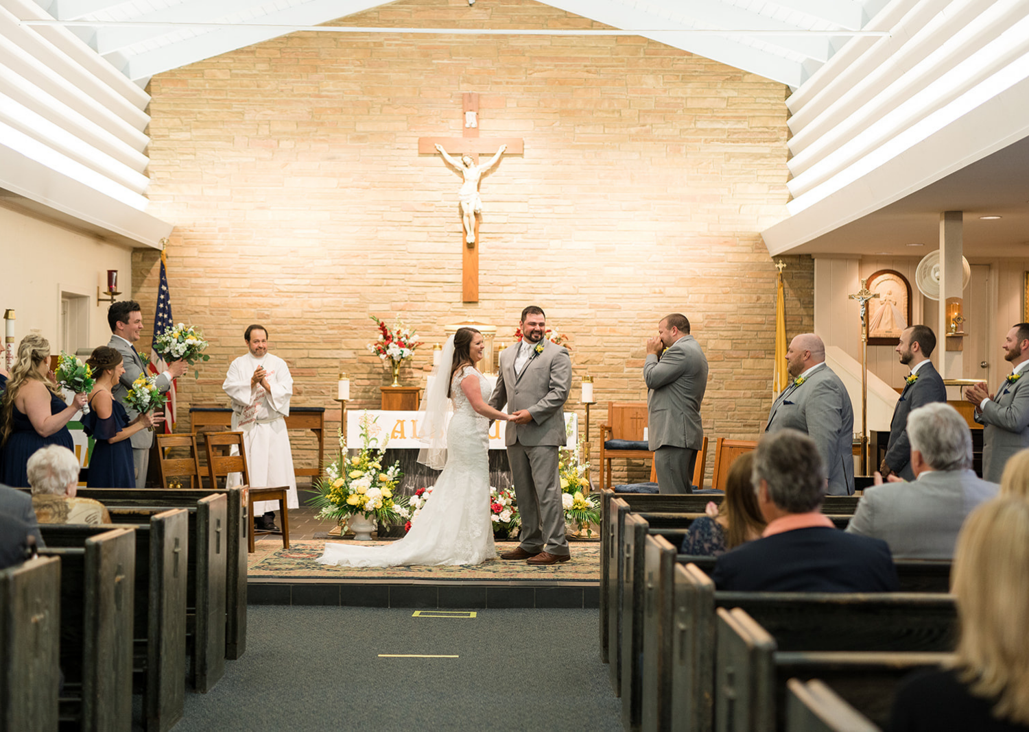 bride and groom during their wedding ceremony