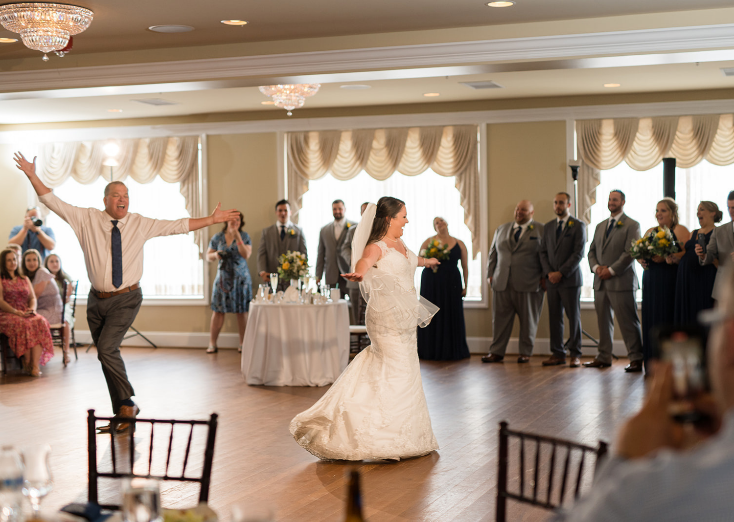 bride and father during the father daughter wedding dance