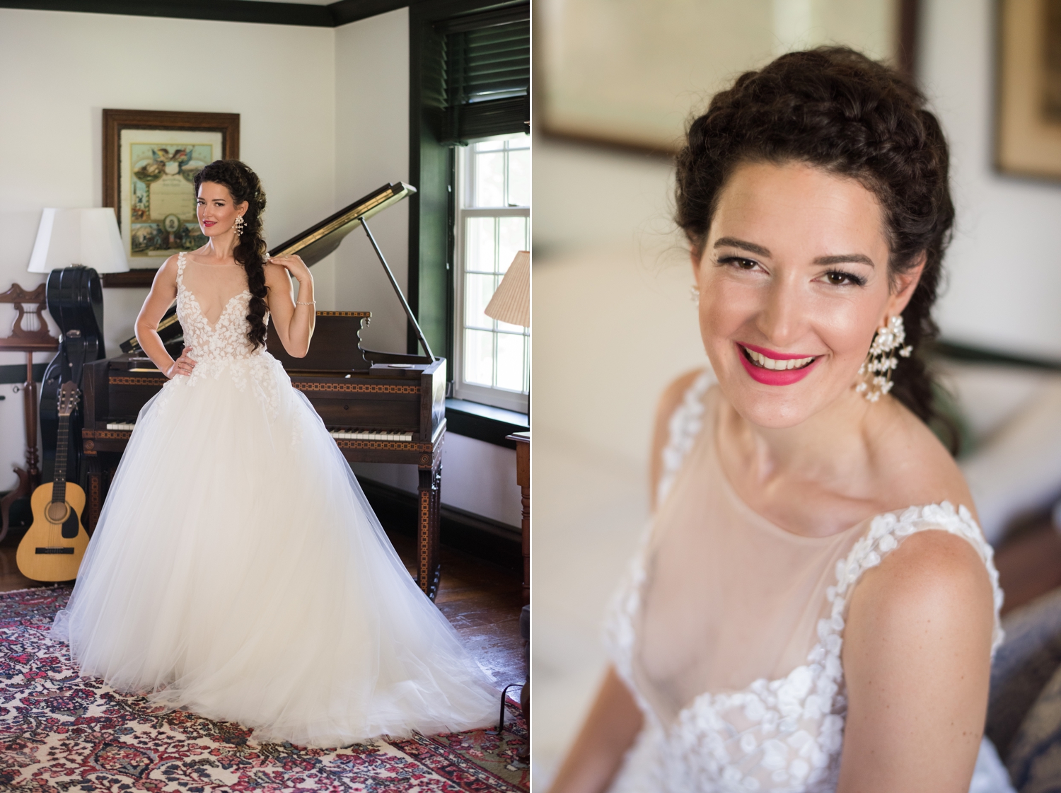 bride poses before the ceremony