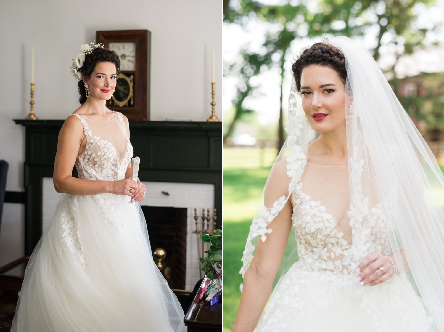 bride poses before the ceremony