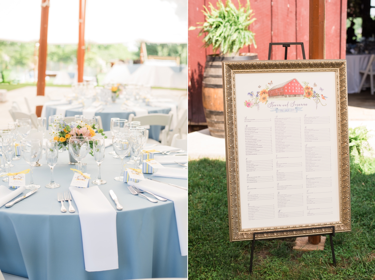 guest list and table settings