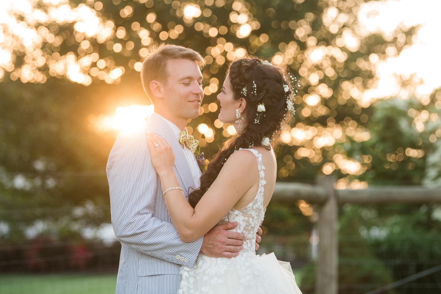 bride and groom steal a moment away for some alone time