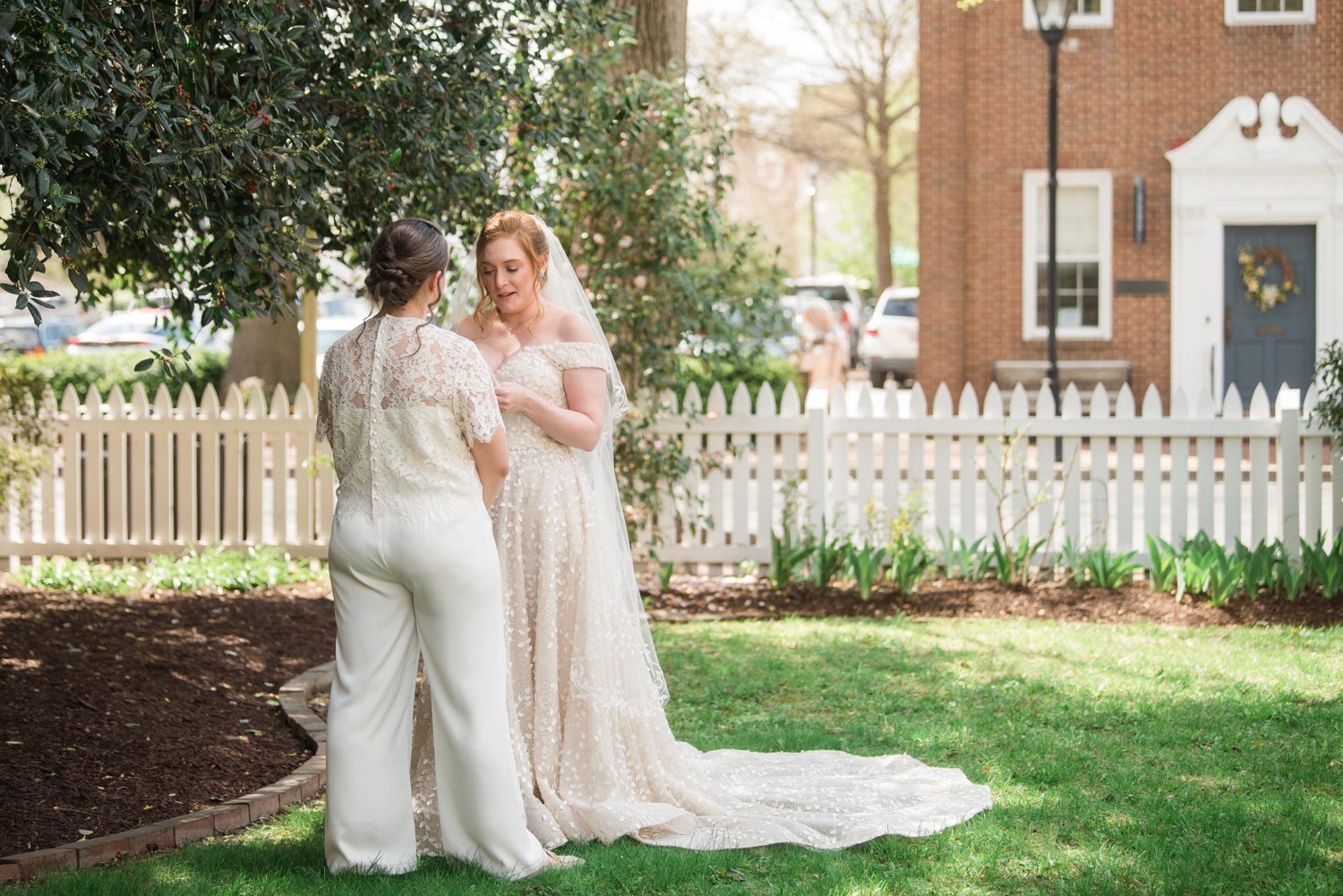 the couple shares their first look