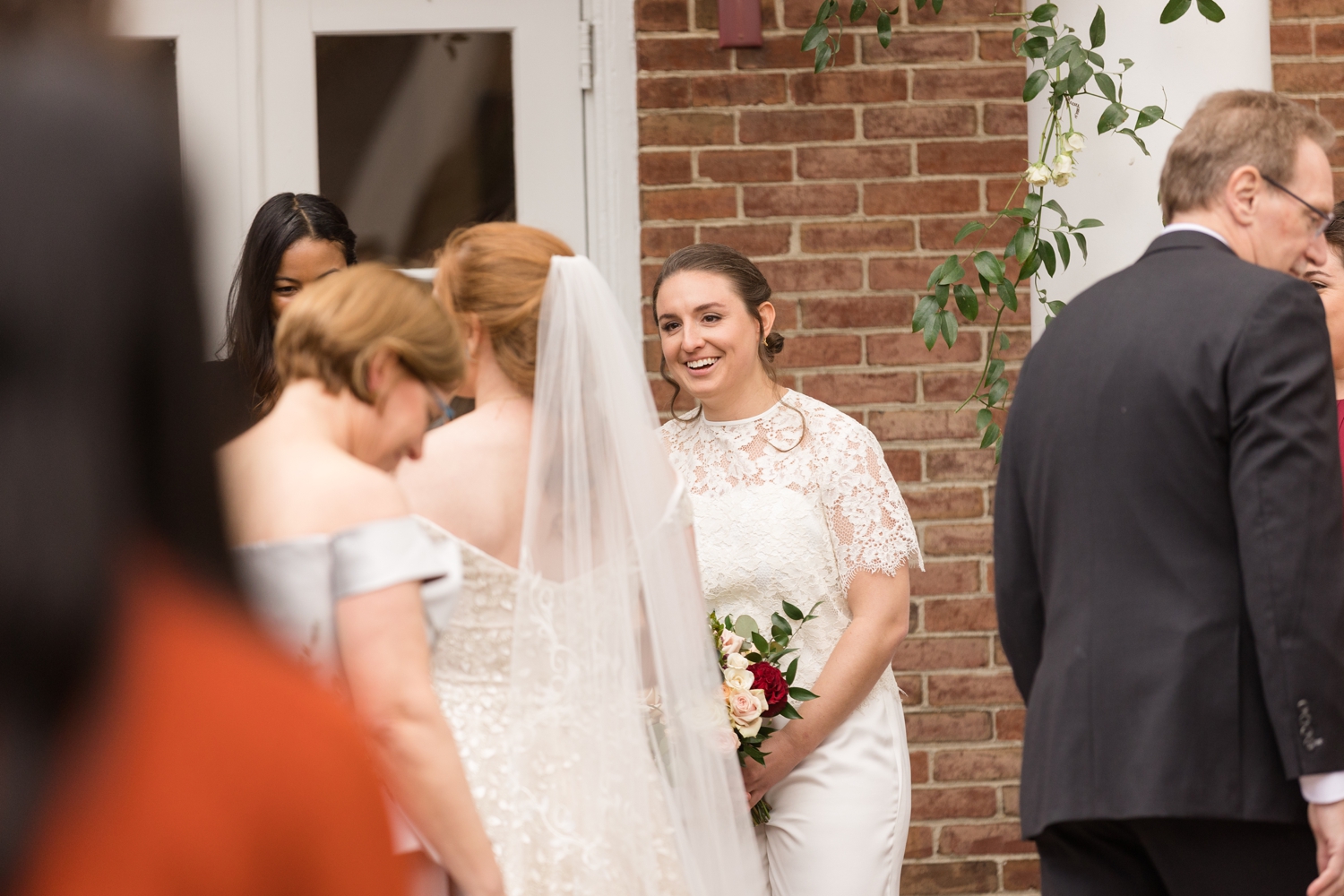 bride smiles at her bride