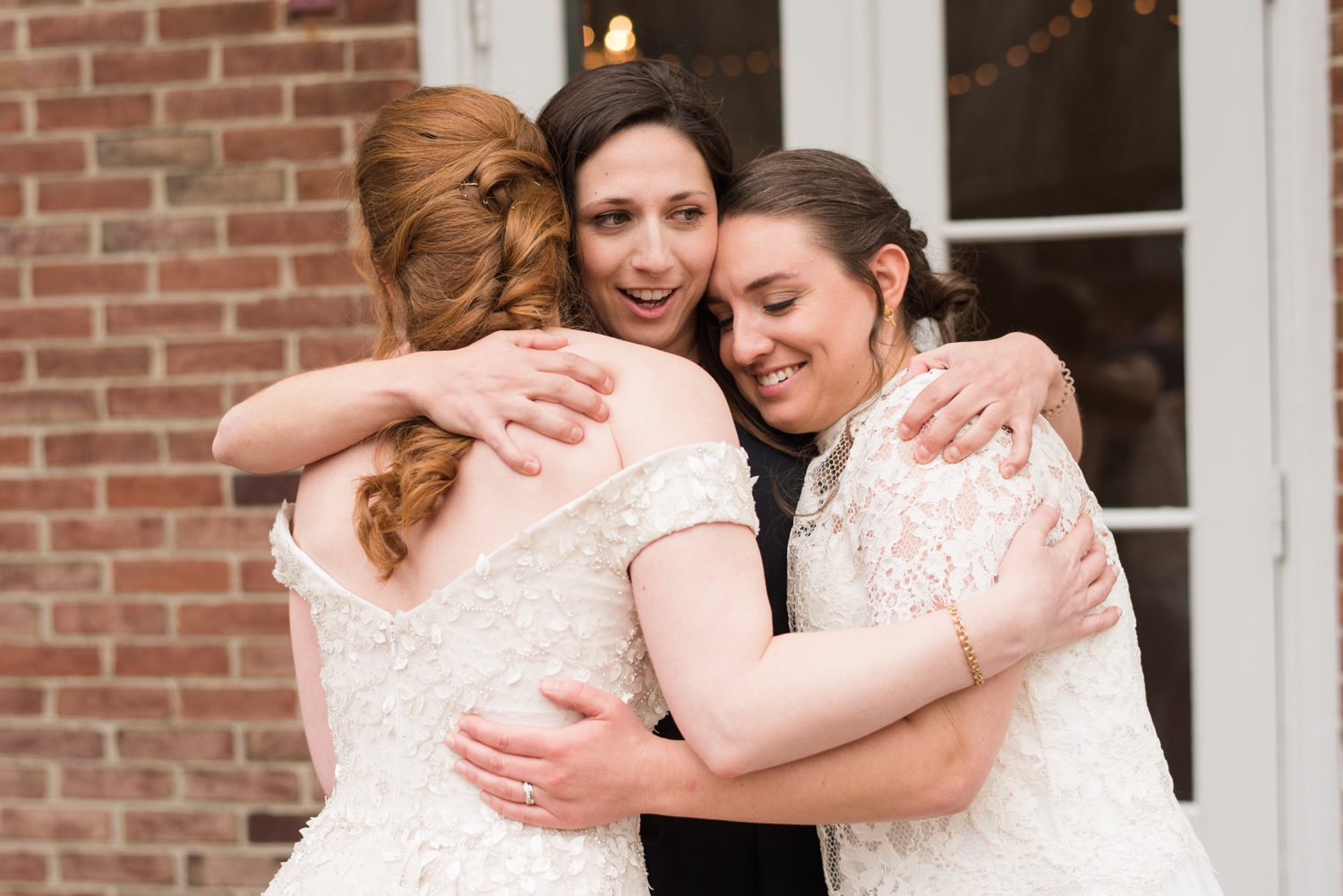 wedding guests enjoy cocktail hour at the Tidewater Inn