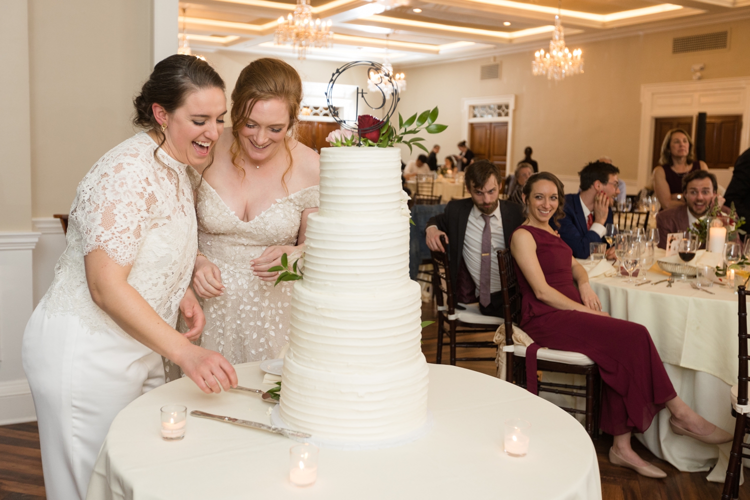 cake cutting at the Tidewater Inn