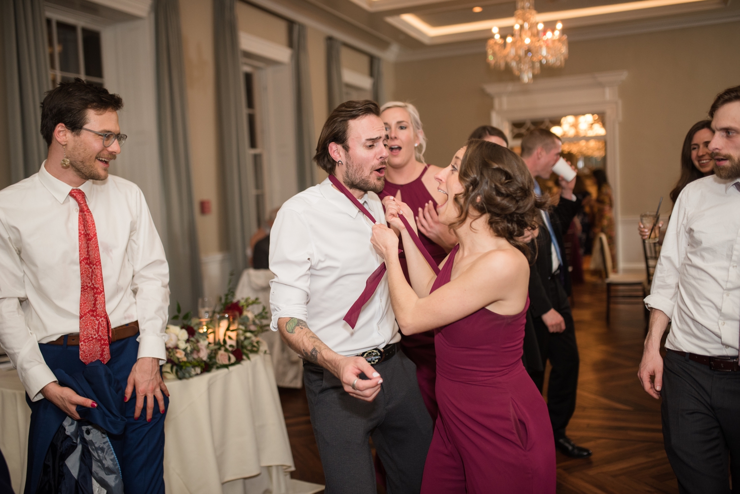 guests enjoy reception at the Tidewater Inn