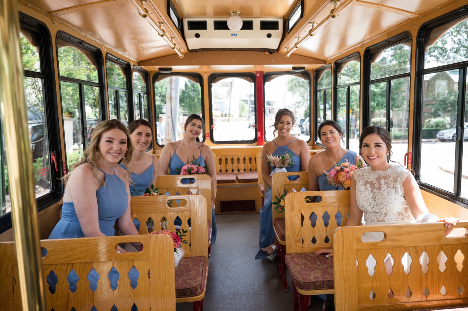 Annapolis Transport trolley wedding party