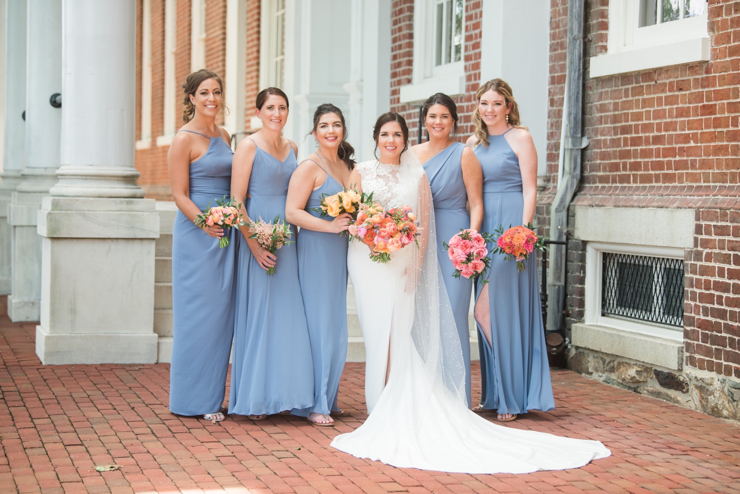 Annapolis State House Autograph Collection bridesmaids in blue