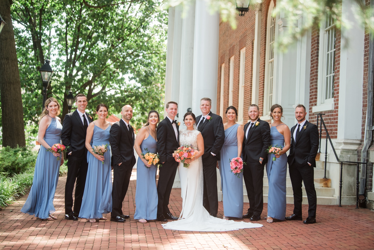 Annapolis State House Autograph Collection bridesmaids in blue