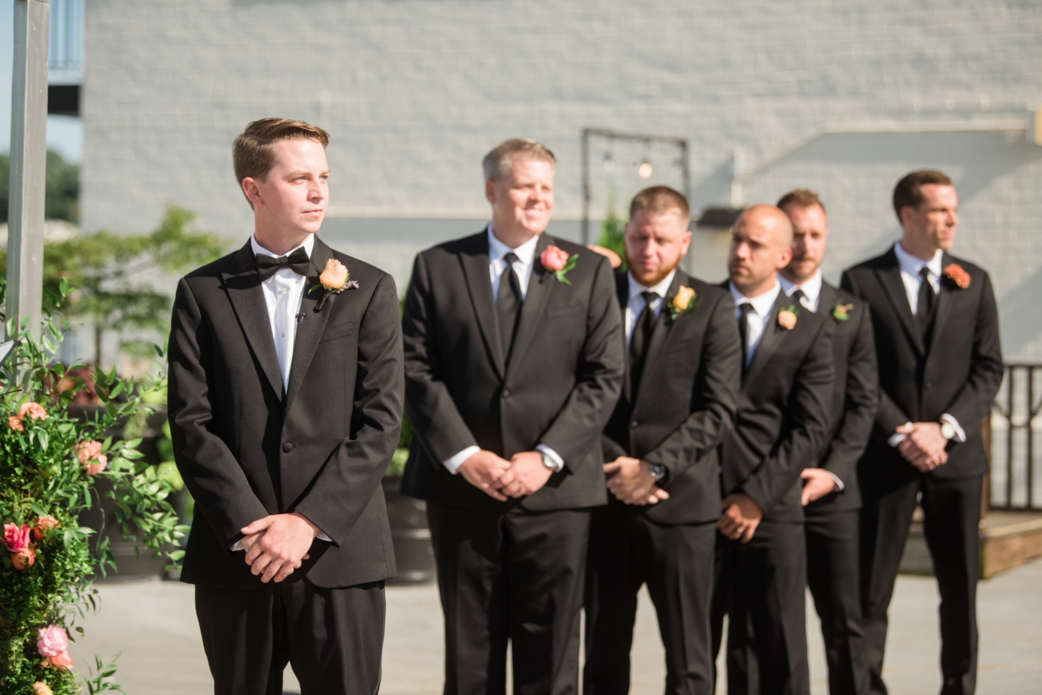 Annapolis waterfront Hotel wedding ceremony overlooking the Chesapeake Bay